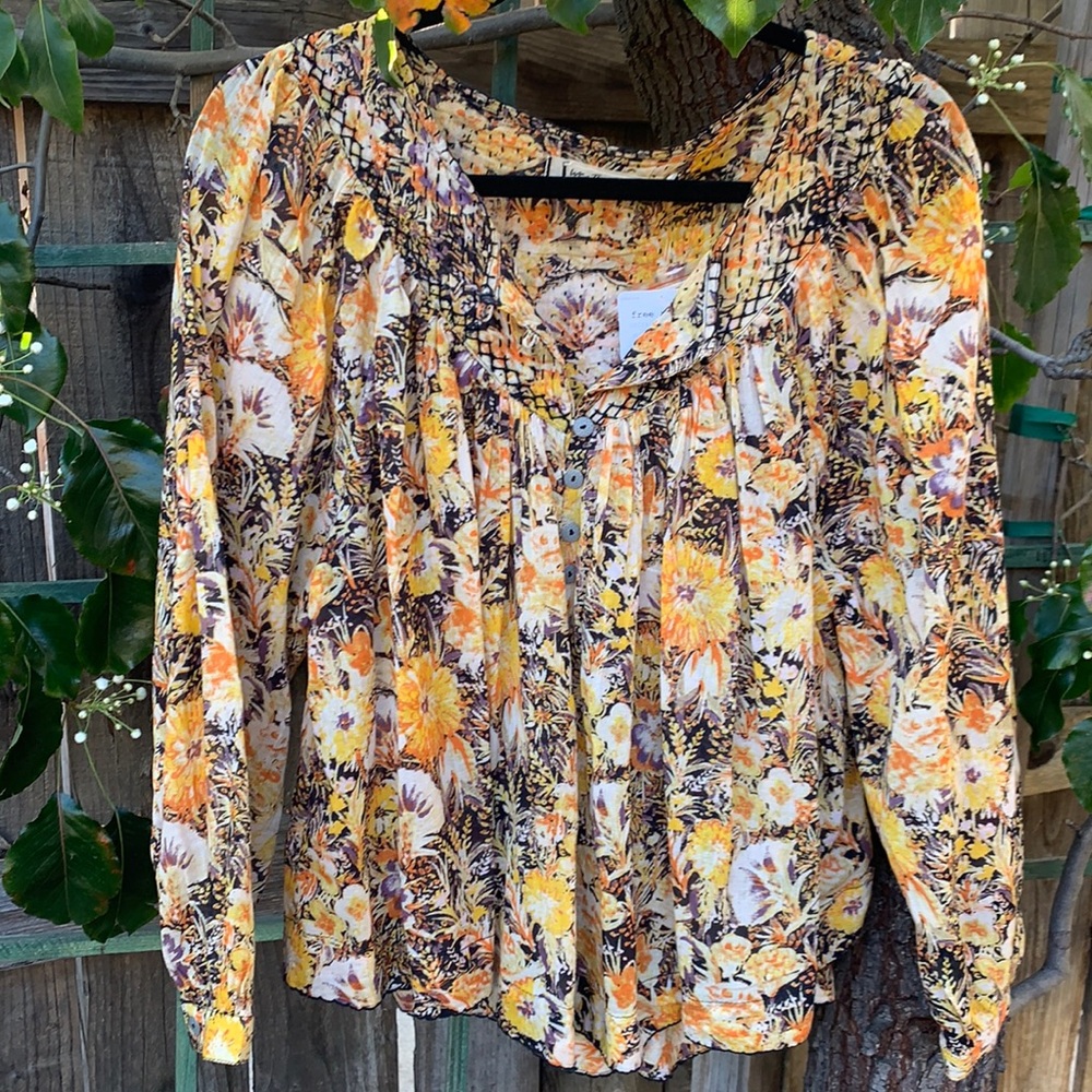 Free People Midnight Combo Blouse x-small